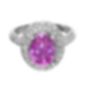 Vintage Pink Sapphire Diamond Halo Ring Downtown Los Angeles Diamond District