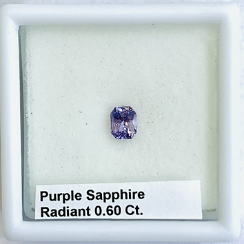 Purple Sapphire Radiant 0.60 Ct