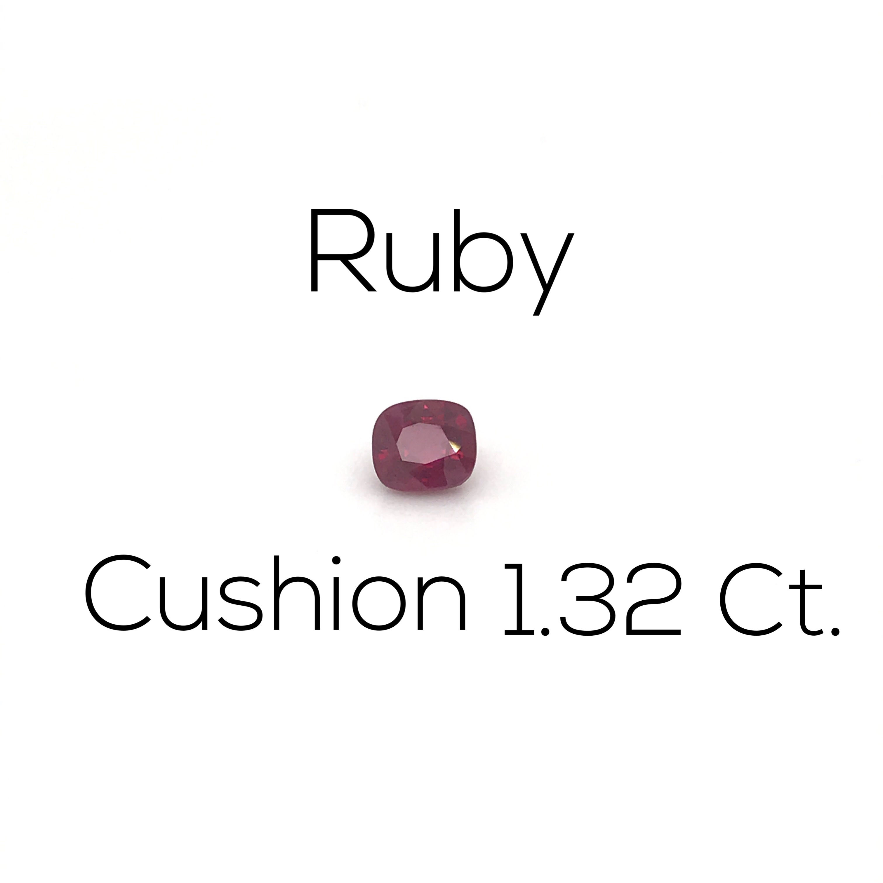 Ruby Cushion 1.32 Ct.