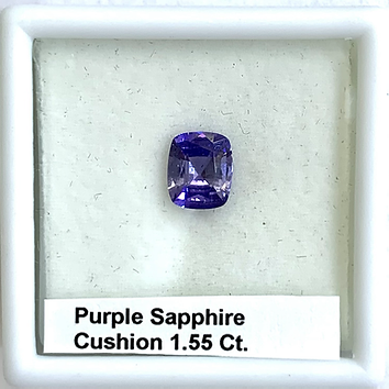 Purple Sapphire Cushion 1.55 Ct