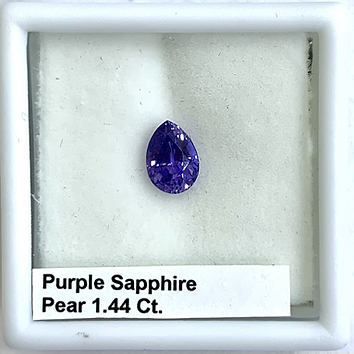 Purple Sapphire Pear 1.44 Ct