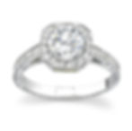 Unique Round Diamond Halo Engagement Ring Downtown Los Angeles Diamond District