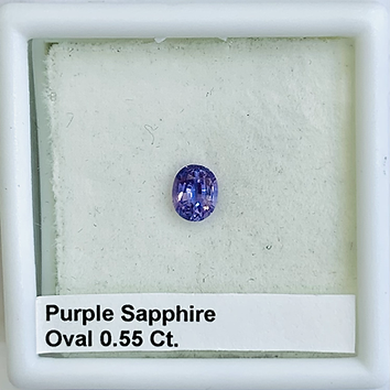 Purple Sapphire Oval 0.55 Ct
