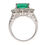 Thumbnail: Oval Emerald with Diamond Flower Engagement Ring Downtown Los Angeles Diamond District