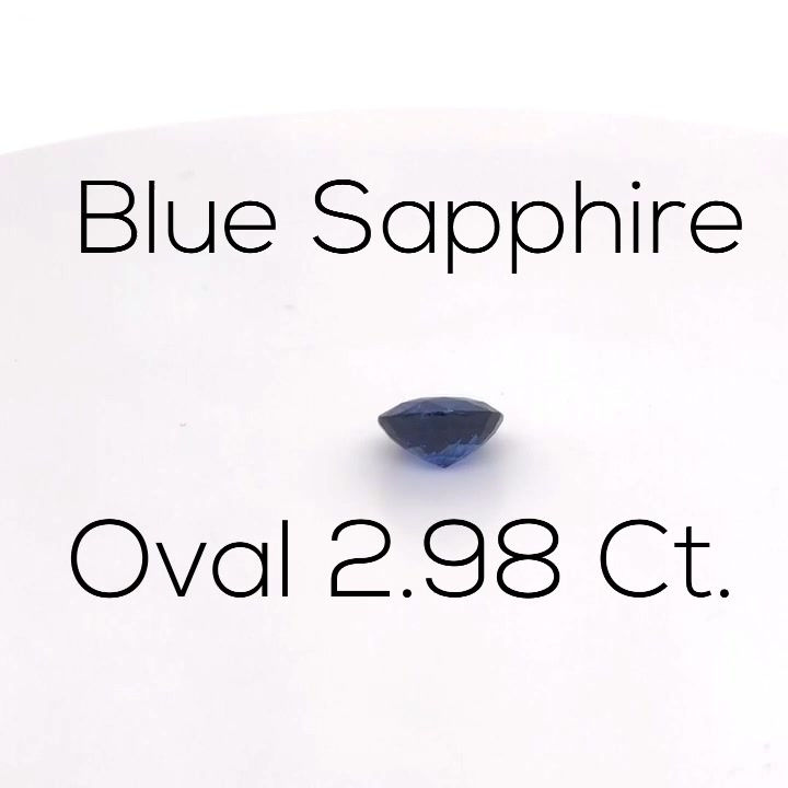Oval Ceylon Blue Sapphire Downtown Los Angeles Diamond District