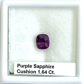 Purple Sapphire Cushion 1.64 Ct