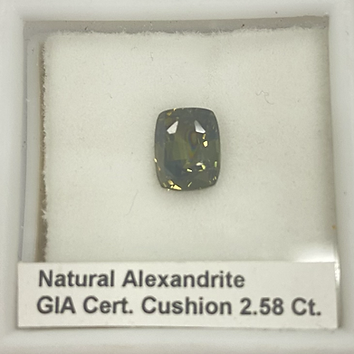 Alexandrite Cushion 2.58 Ct