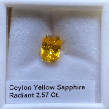 Ceylon Yellow Sapphire Radiant 2.57 Ct
