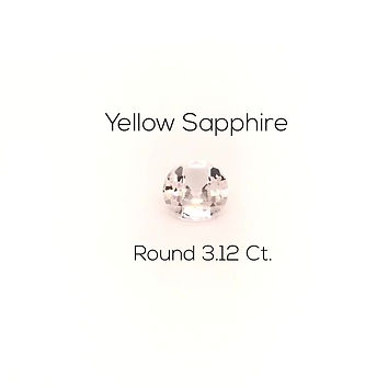 Yellow Sapphire Round 3.12 Ct.