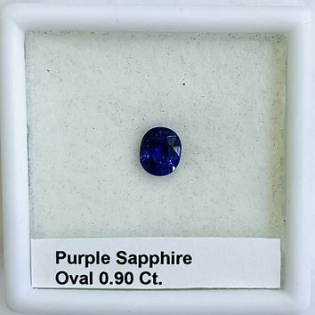 Purple Sapphire Oval 0.90 Ct