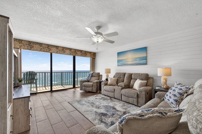 Living room with smart tv.