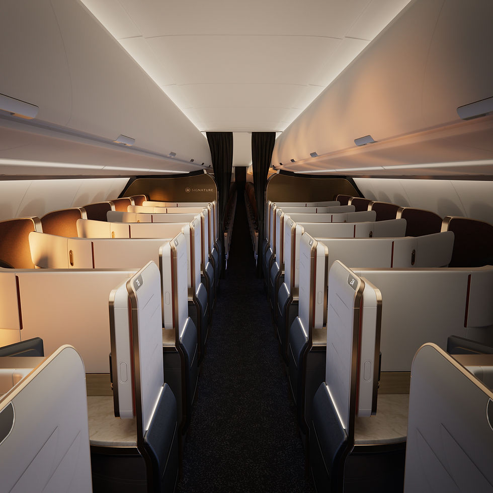 Die neue Kabine im A321 XLR bei Air Canada