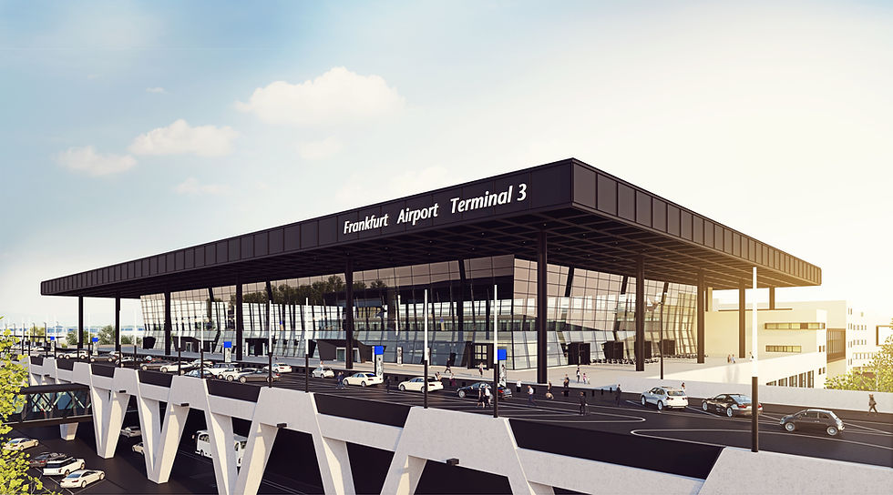 Modell des Terminal 3 am Flughafen Frankfurt