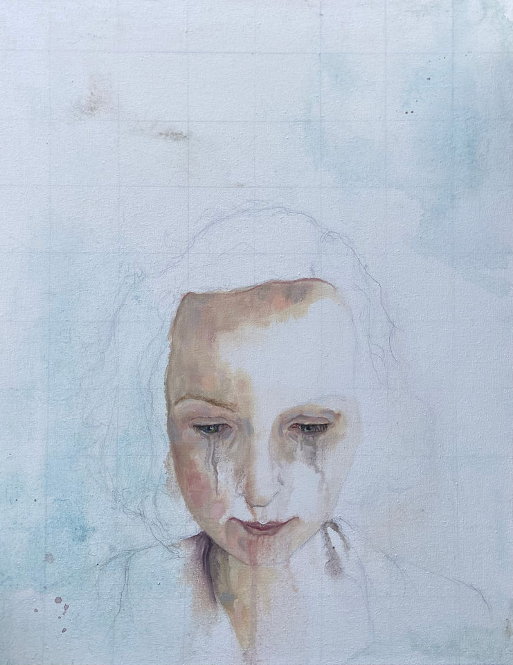 expressive portrait of a women. head and shoulders.
