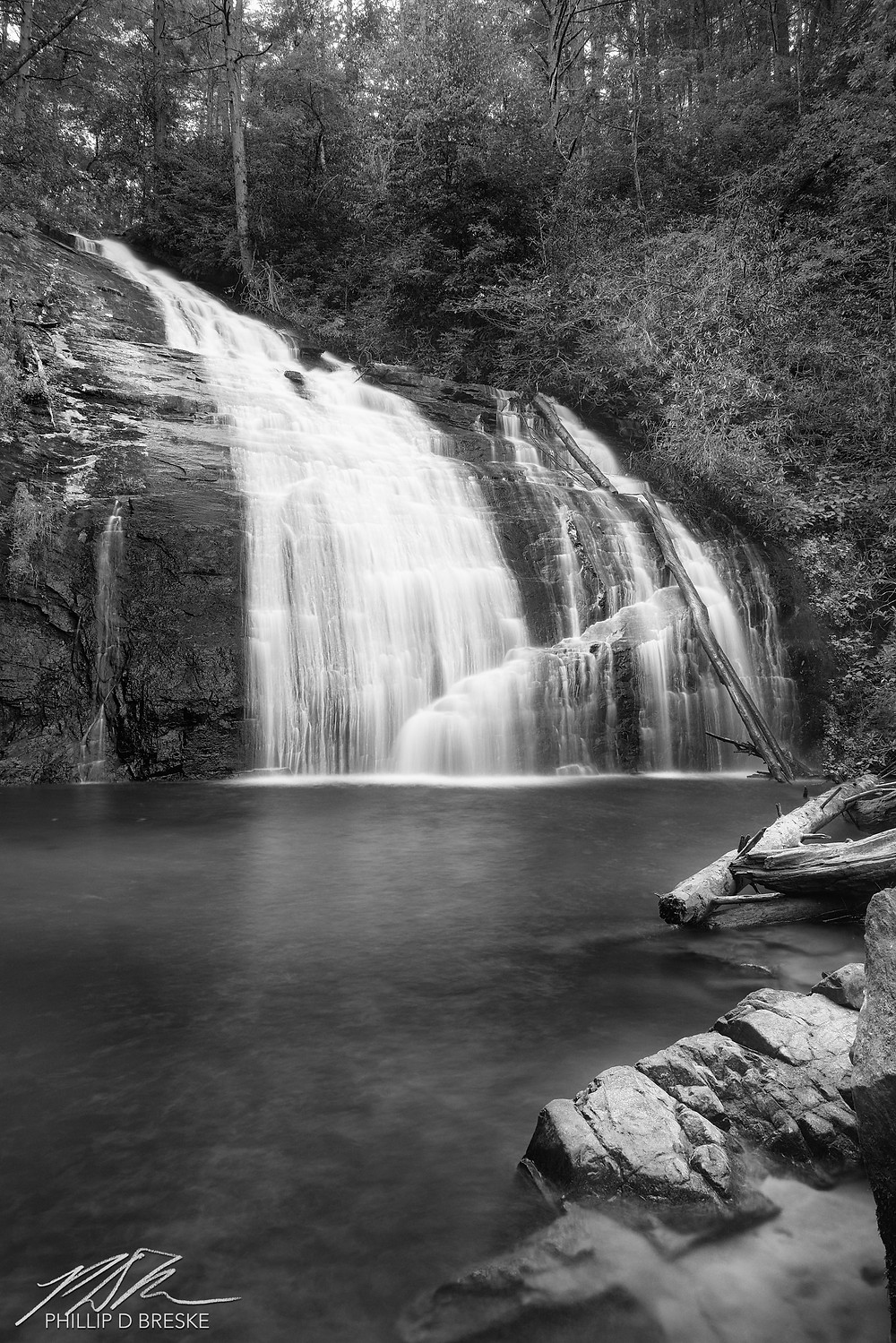 Upper falls at Helton Creek Falls, Georgia