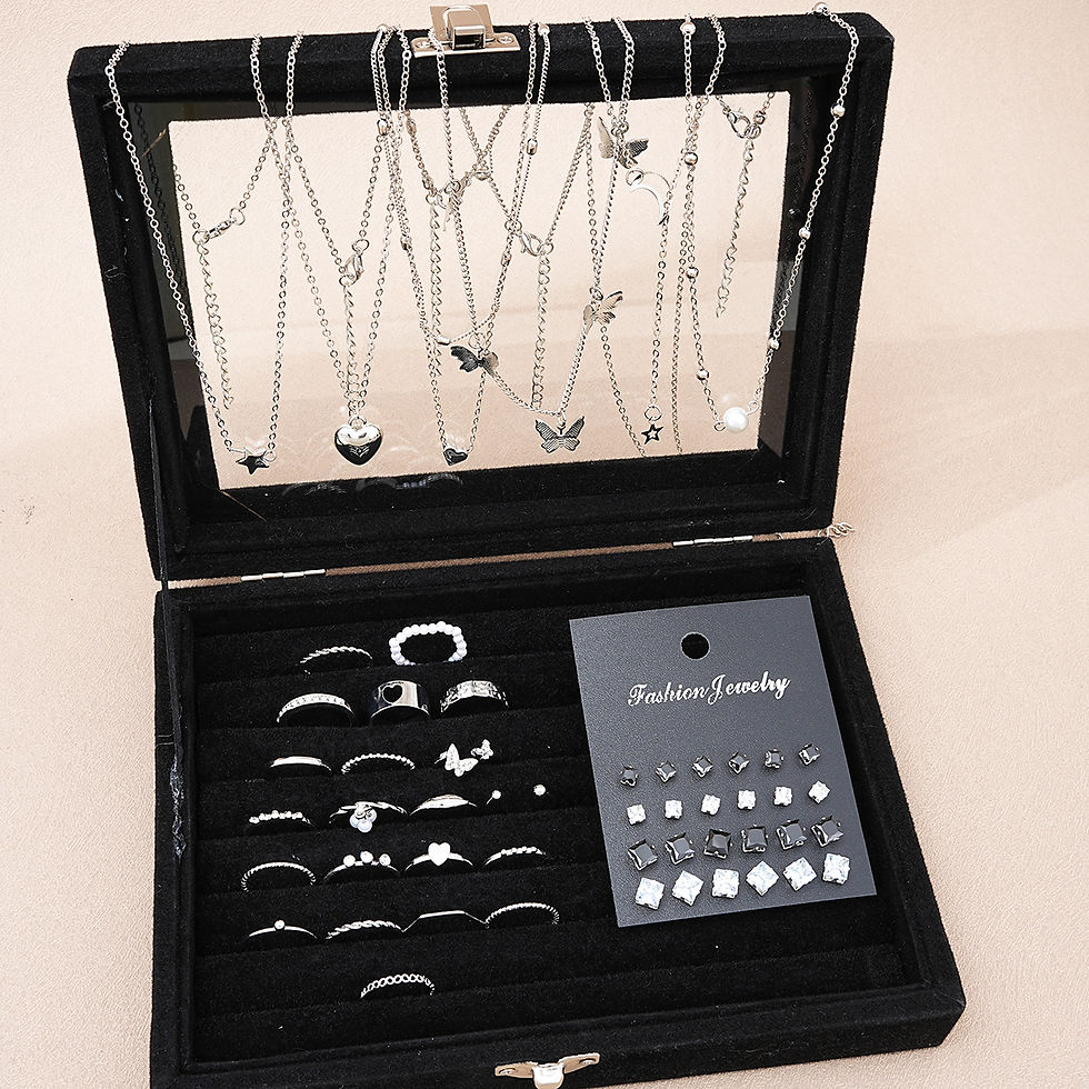 Miniatura: KIT DE JOIAS FEMININO 51 PEÇAS — COR PRATA
