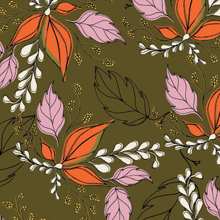 Fall Leaves All Over Print and Pattern