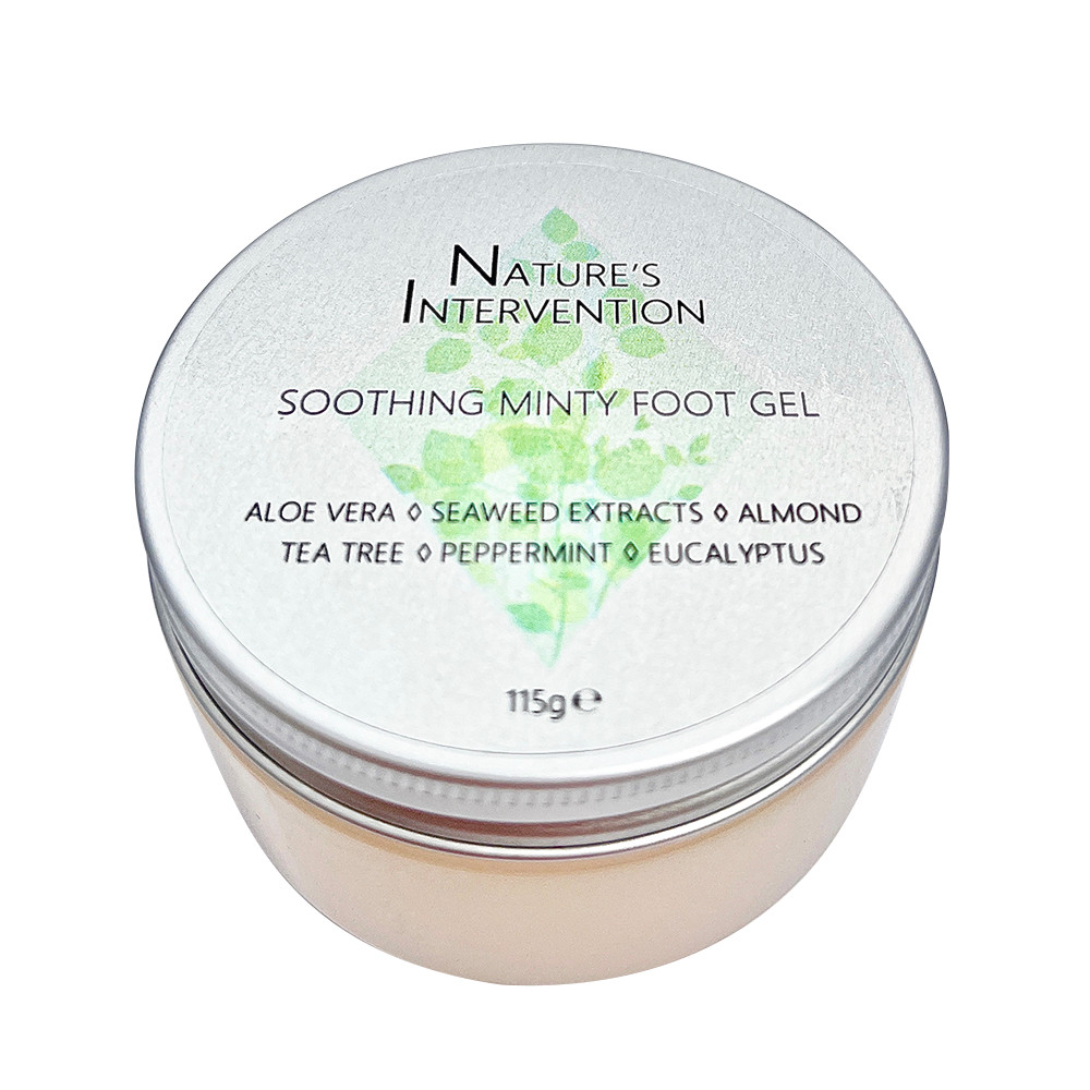 SOOTHING MINTY FOOT GEL - ALOE VERA, MINT, TEA TREE & EUCALYPTUS - 115g