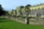 The Margram Park Orangery is surrounded by a terrace full of plants