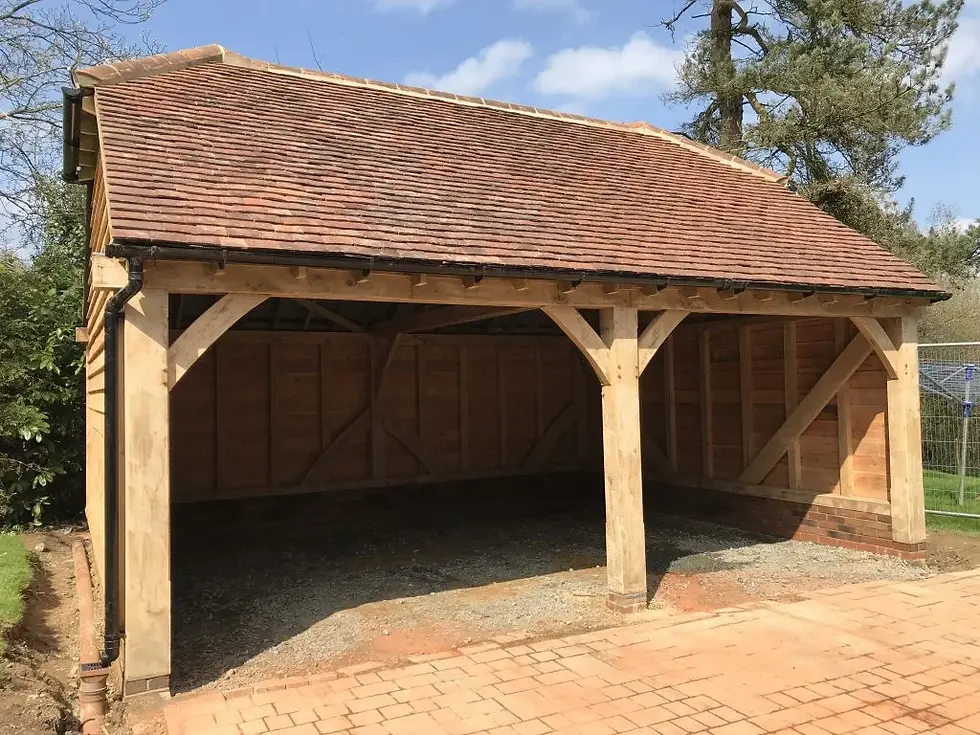 Two Bay Oak Framed Garage