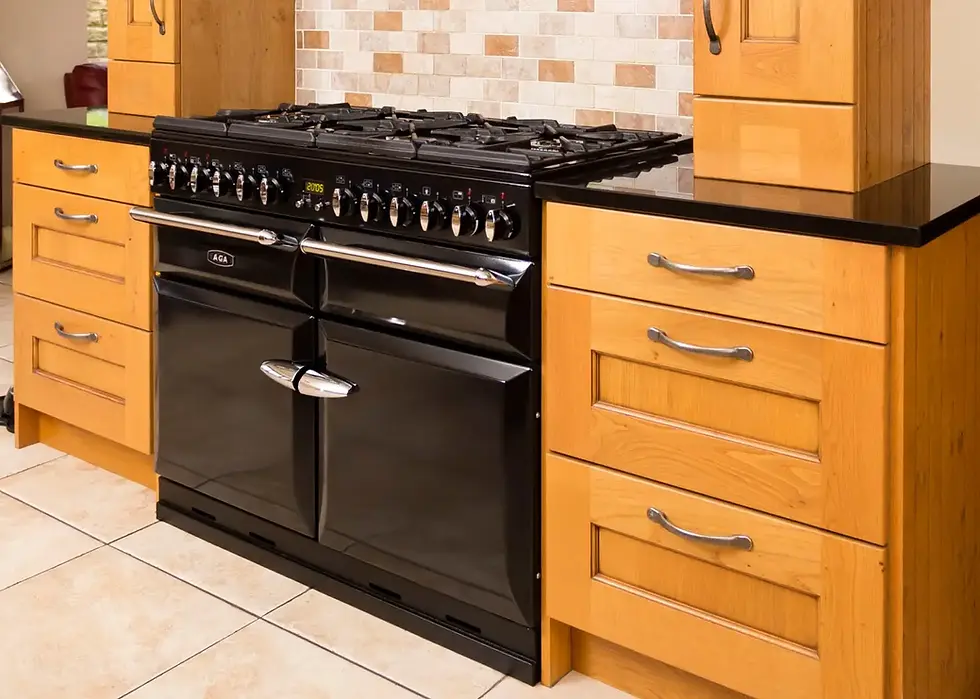 aga being used to heat the room