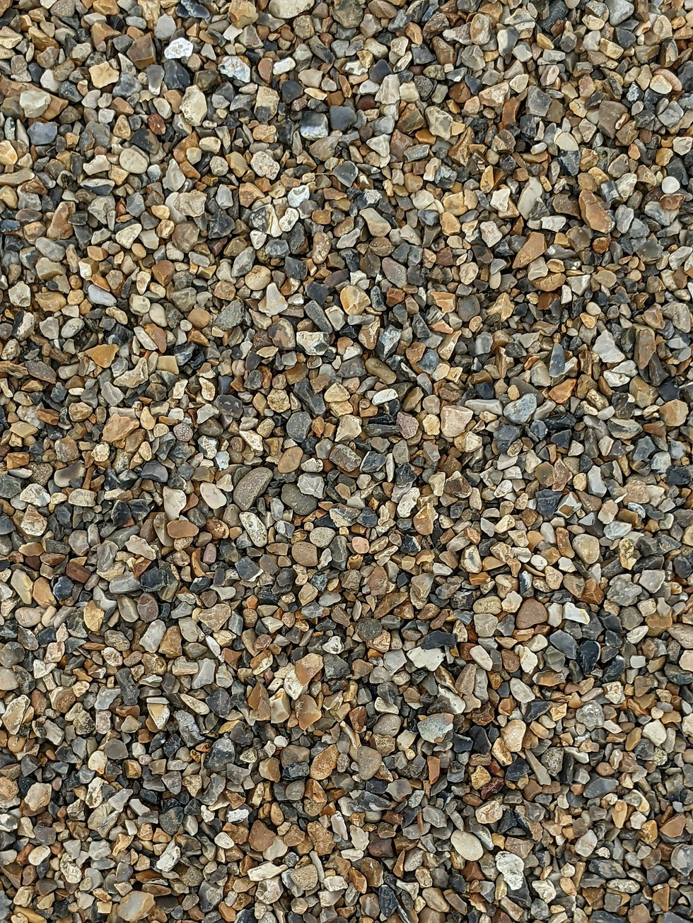 Close-up of mixed golden and grey gravel