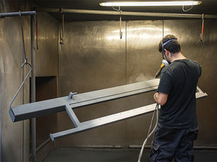powder coating booth which requires lev testing