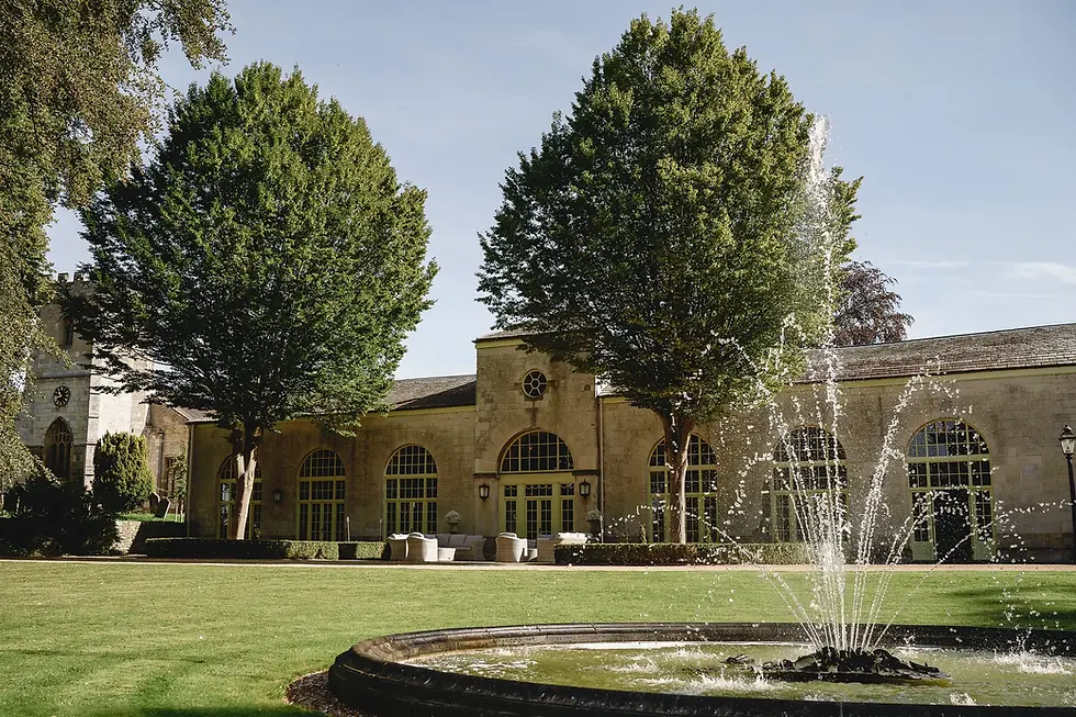 The Settrington Orangery is surrounded by beatiful landscape features