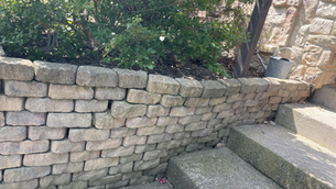 bulging stone wall