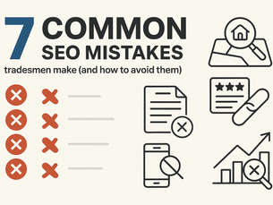 infographic showing the 7 common mistakes made by tradesmen