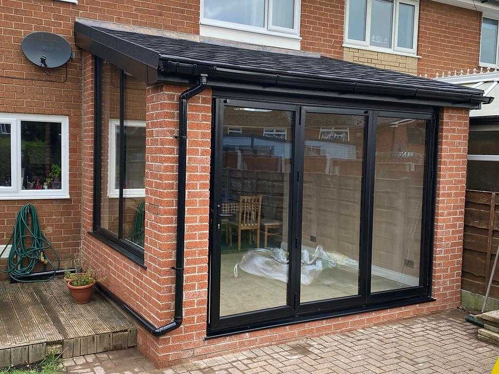 extension built by a building company with builders insurance