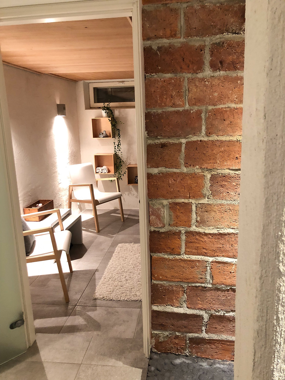 tiiliseinä, artek 403, takkahuone