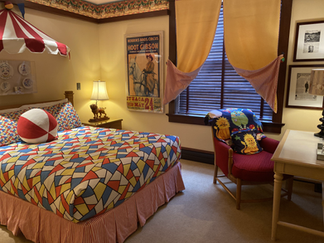 R. M. Harvey Room featuring a circus theme complete with the "Big Top" canopy.