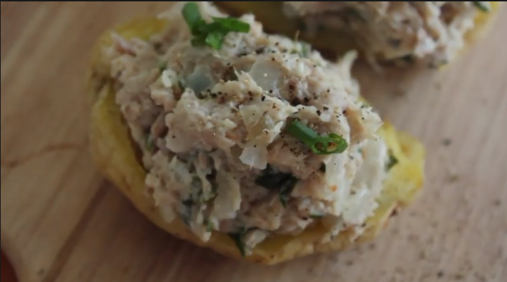 Batata Recheada com Atum Cremoso