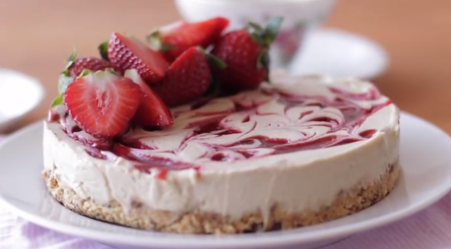 Cheesecake Vegano de Morango