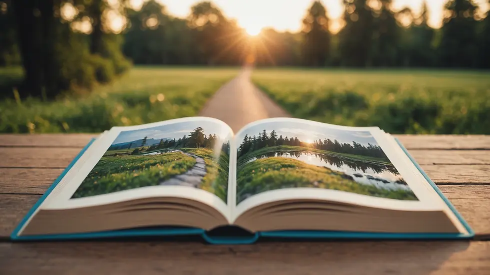 Eye-level view of an engaging Social Story illustrated book