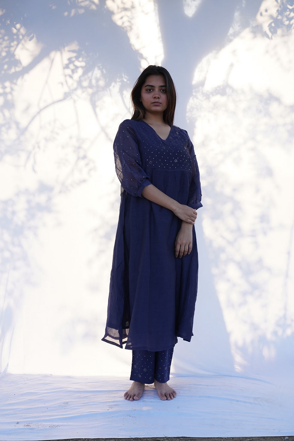 Thumbnail: Navy Ful Badla Set