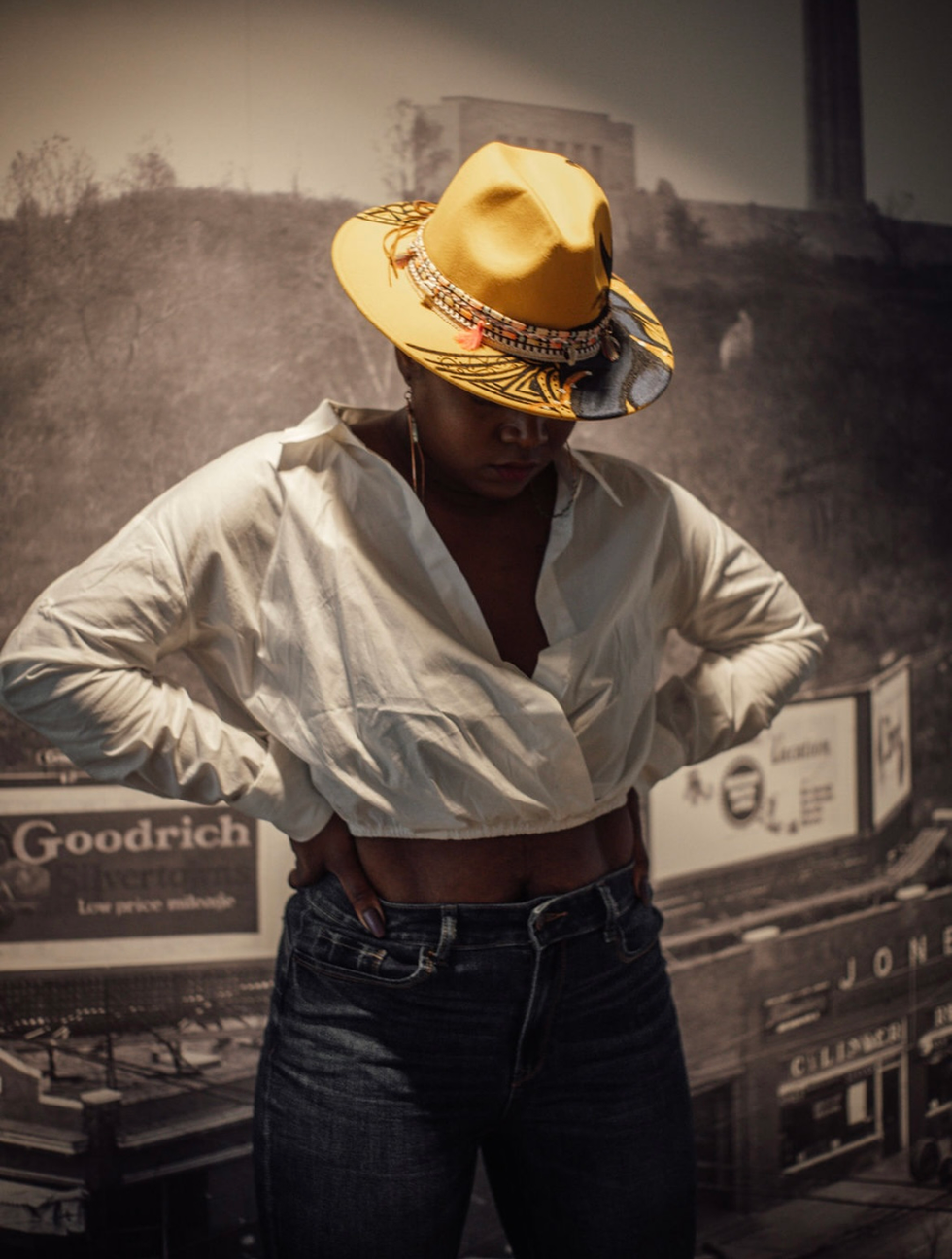 Boho Fedora Model