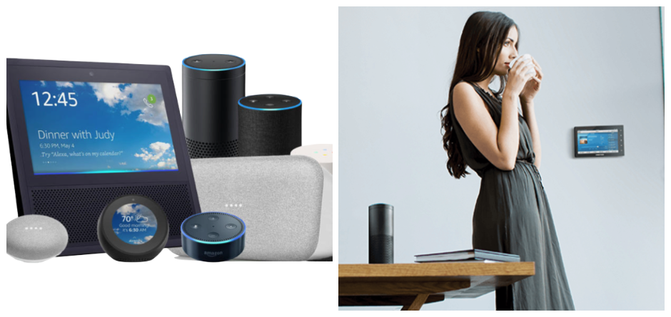 controllo vocale, google home, alexa