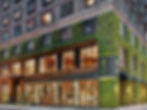 Green plants on the exterior of the 1 Hotel Central Park, an eco hotel in New York City