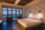 A hotel room at the Wythe eco hotel in New York City