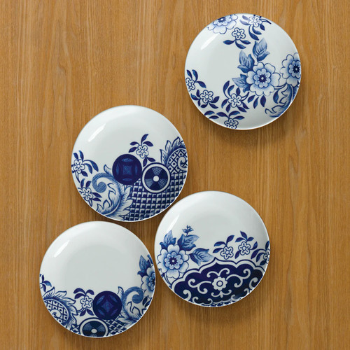  Willow 17.5cmプレート4枚セット WILLOW LOVE STORY SET OF 4 X 15CM SIDE PLATE (BLUE) | Loveramics Japan