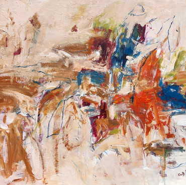 orange abstrait painting