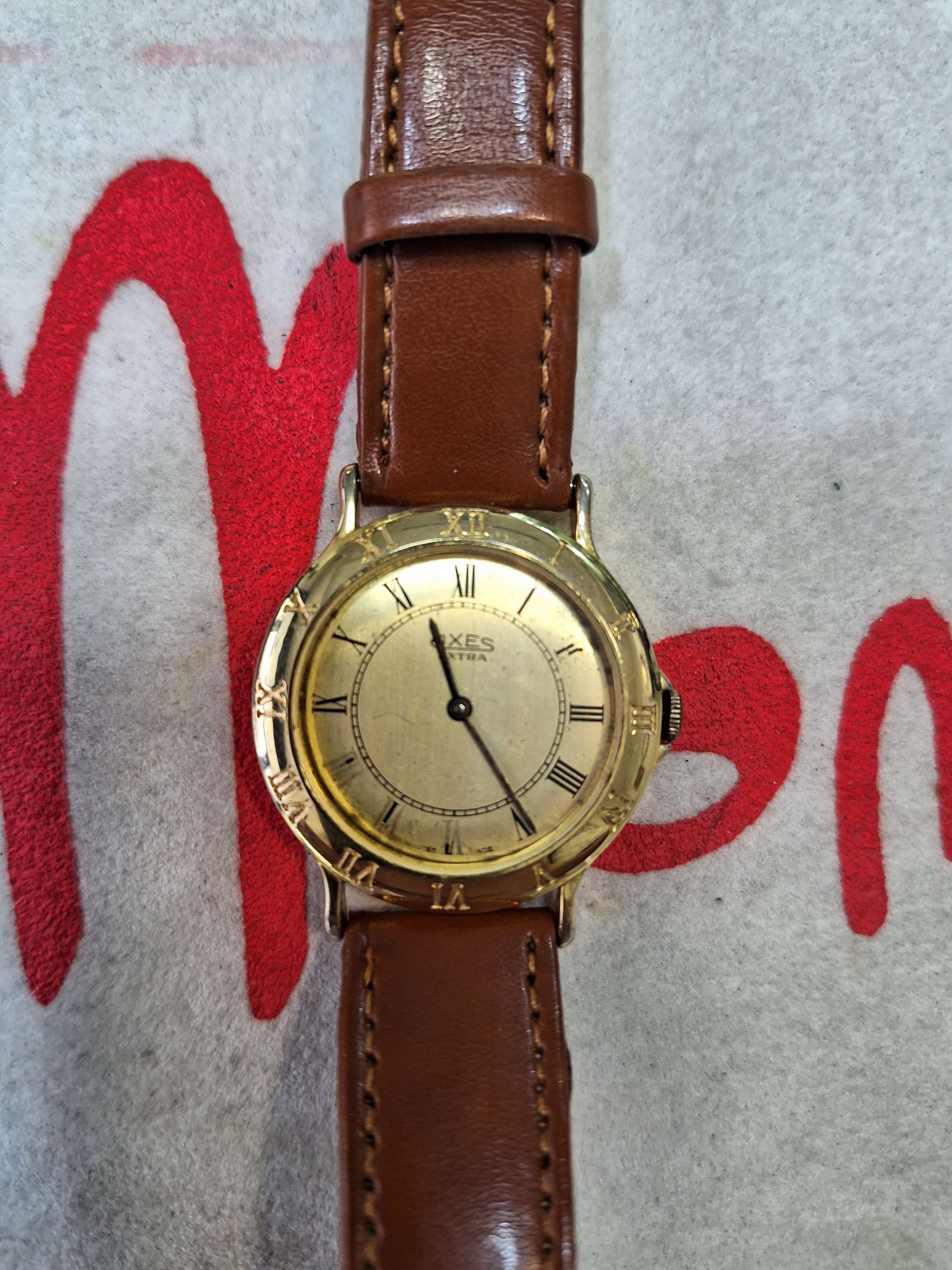 Axes  vintage automatico laminato in oro 