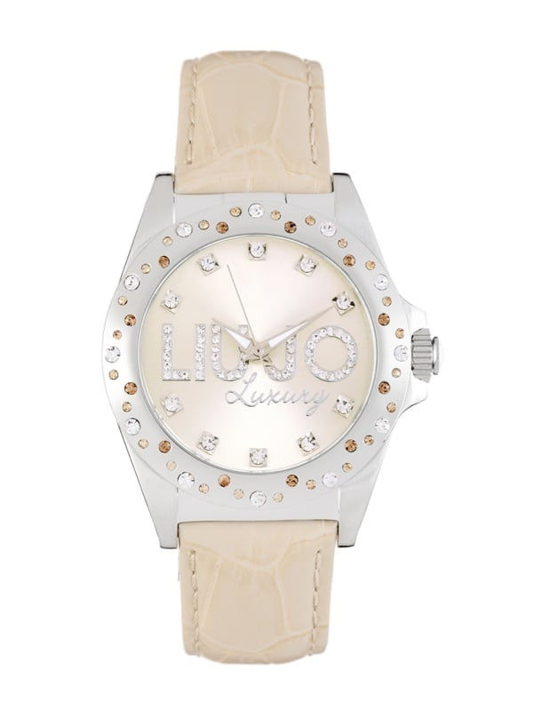 Miniatura: LIU JO Luxury VENUS Donna Pelle Swarovski New Bianco Rosè Gold Marrone
