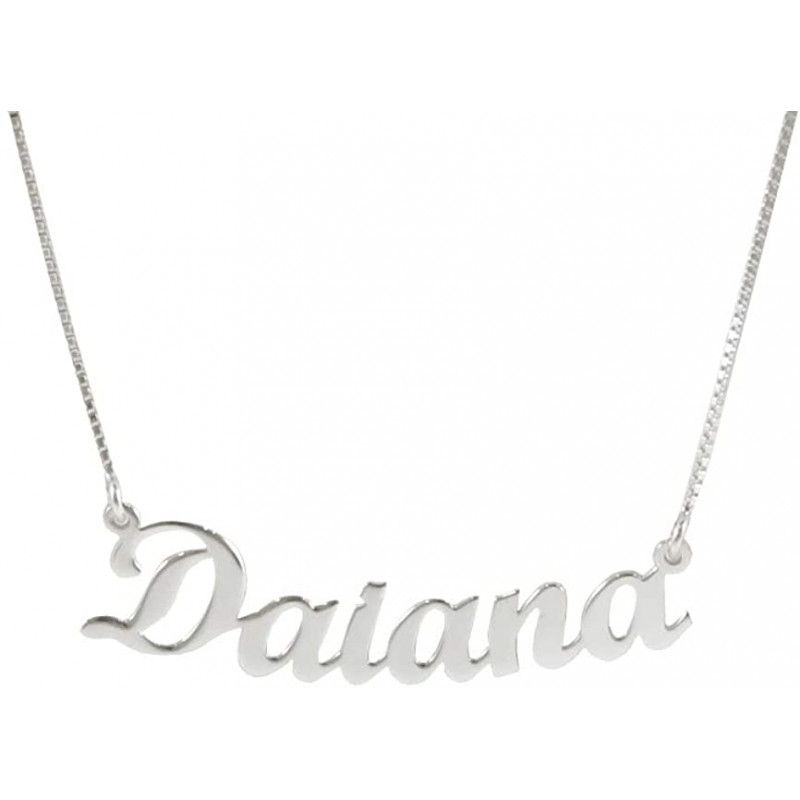 Miniatura: Collana Da Donna Nome Personalizzabile In Argento 925 Rodiato In Oro Giallo 

