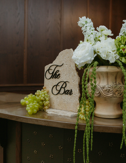Travertine Table Numbers and Signs