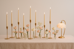 Gold Tapered Candle Holders