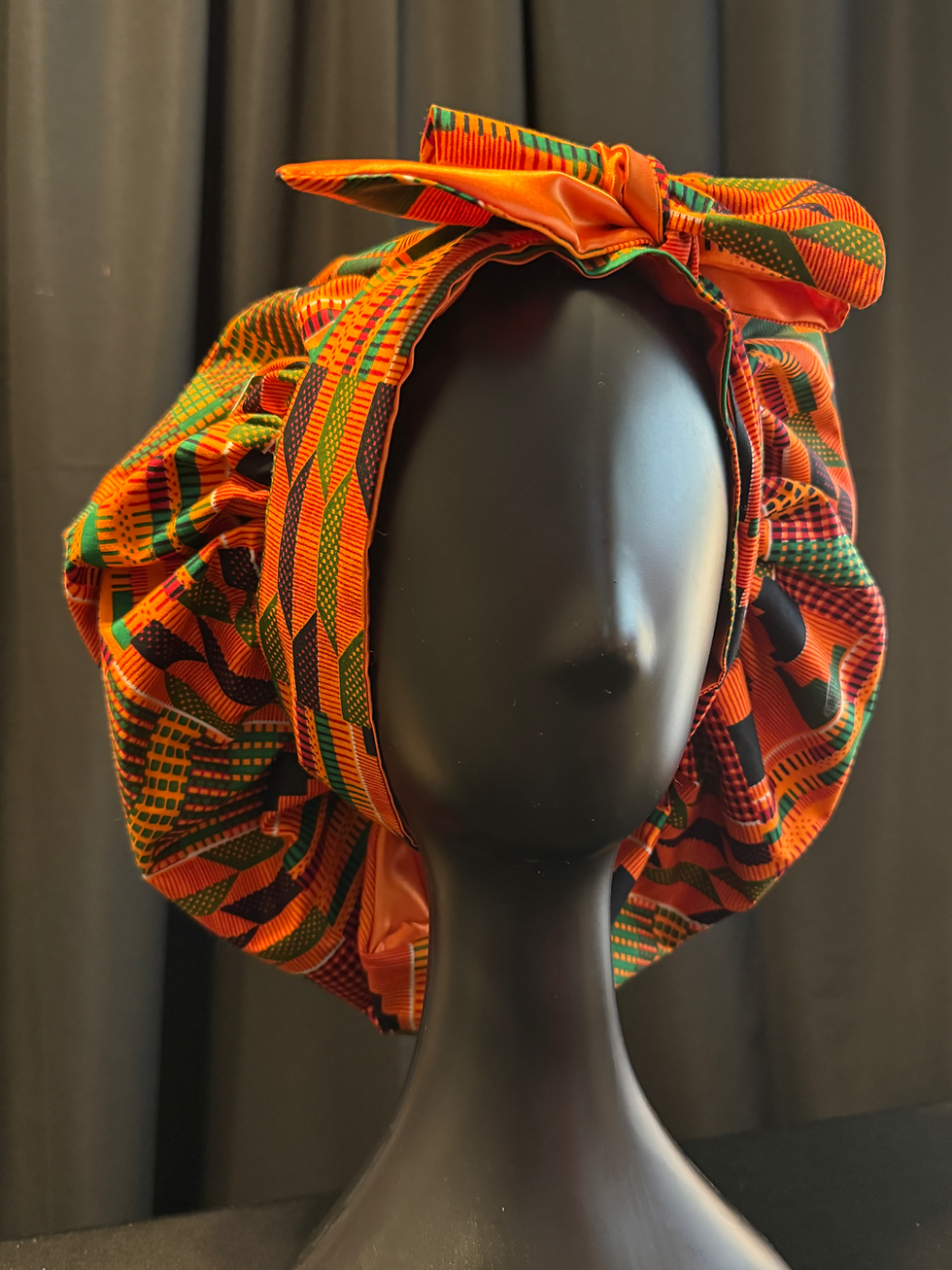 Thumbnail: Kente Satin Lined Bonnet