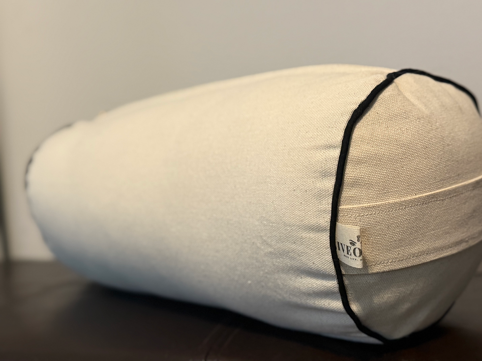 Thumbnail: Round Bolster Pillow with Piping